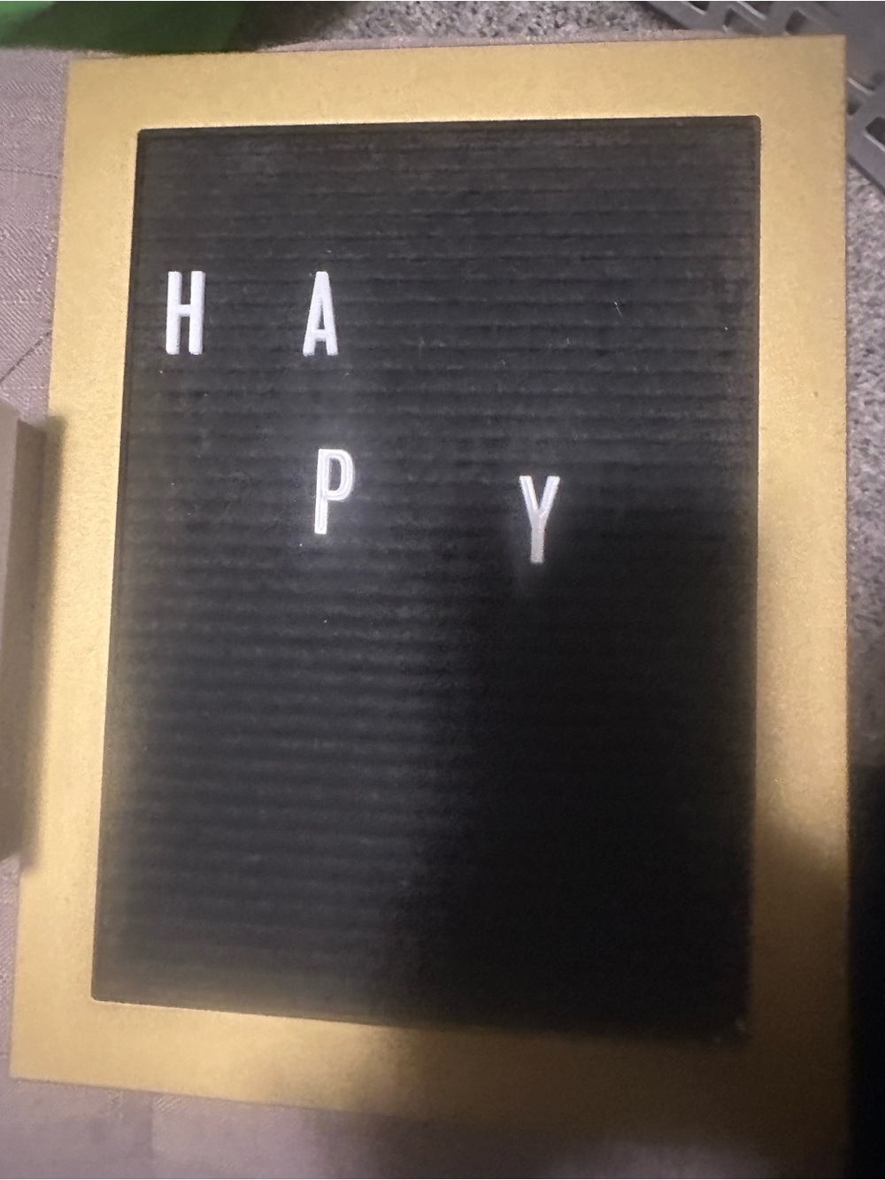 Black Letter Board with Gold Frame - Home Design